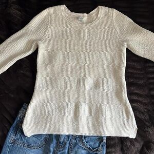 L.L. Bean Cream Knit Sweater